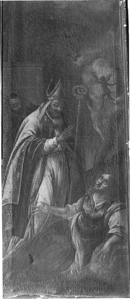 miracolo di Sant'Eligio e liberazione dell'ossesso (dipinto, elemento d'insieme) di Brunelli Giovanni (prima metà sec. XVIII)