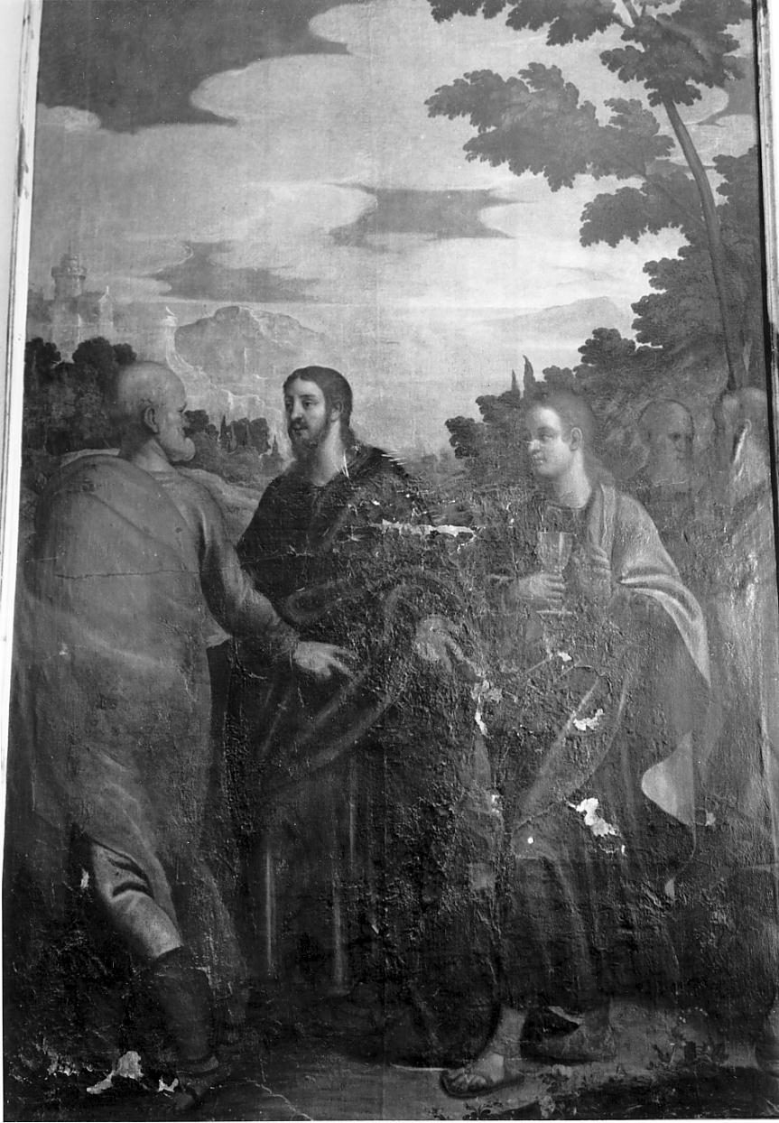 Cristo e gli Apostoli (dipinto, opera isolata) di Giovanni da Monte (attribuito) (terzo quarto sec. XVI)