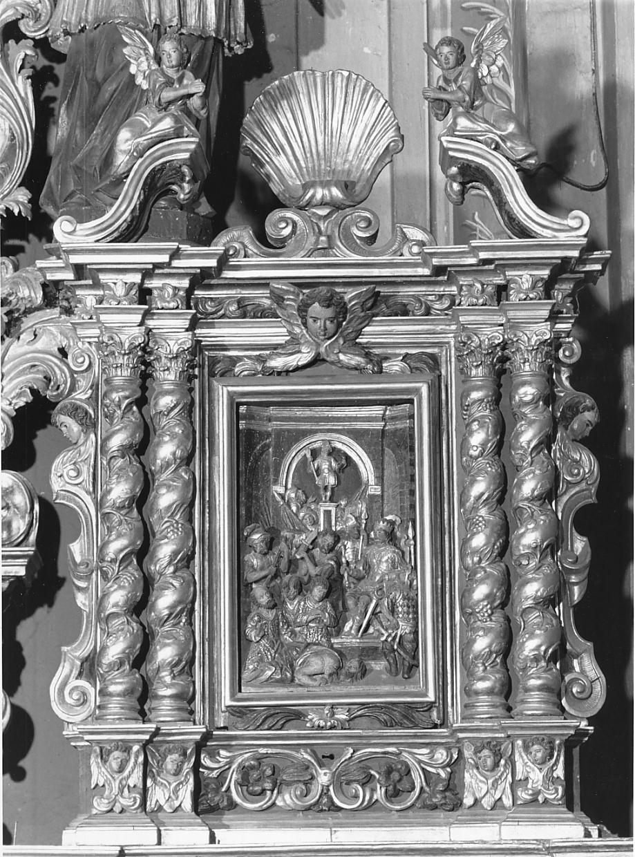 martirio dei quattro Santi coronati (reliquiario - a gruppo scultoreo, opera isolata) di Ramus Domenico (bottega) (fine sec. XVII)
