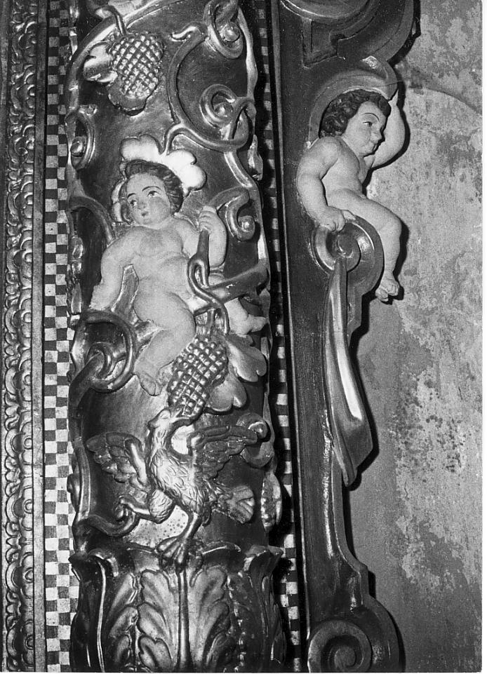 decorazione a intaglio, elemento d'insieme - ambito bresciano (fine/inizio secc. XVII/ XVIII)