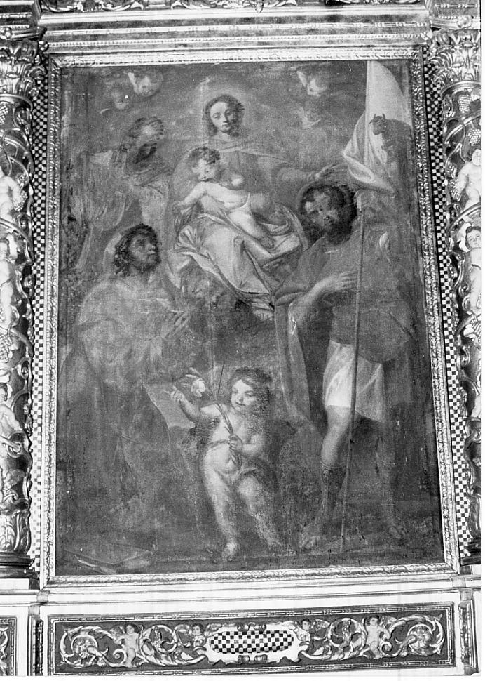 Madonna con Bambino e Santi (pala d'altare, opera isolata) - ambito italiano (sec. XVII)