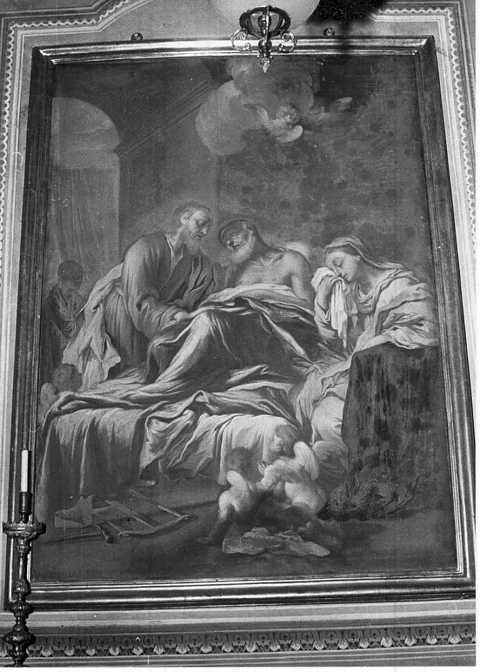 morte di San Giuseppe (pala d'altare, opera isolata) di Paglia Antonio (sec. XVIII)