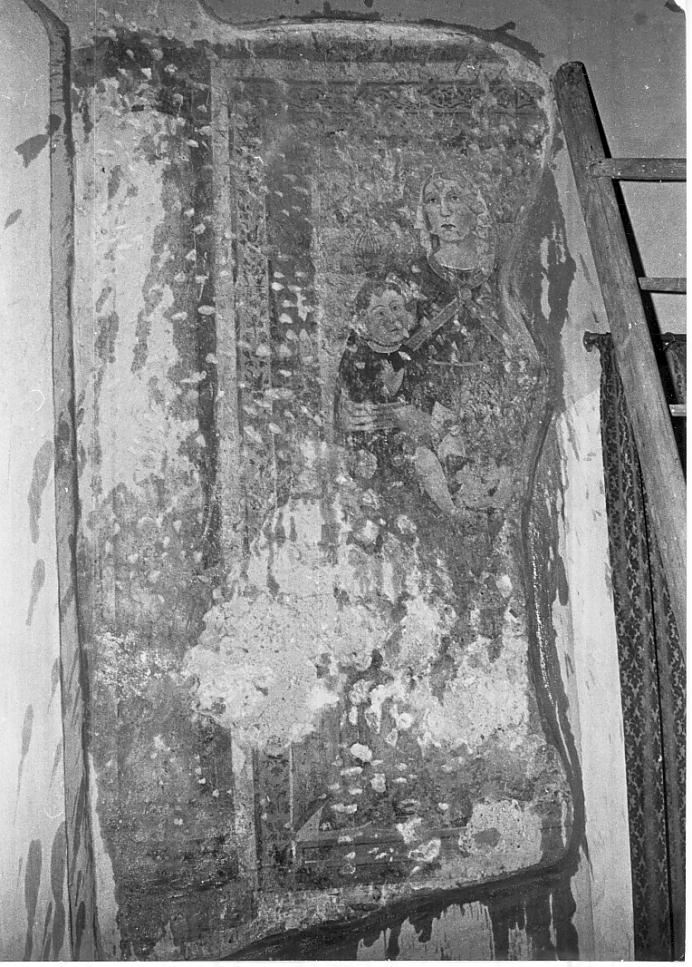 Madonna con Bambino (dipinto, frammento) - ambito italiano (inizio sec. XVI)