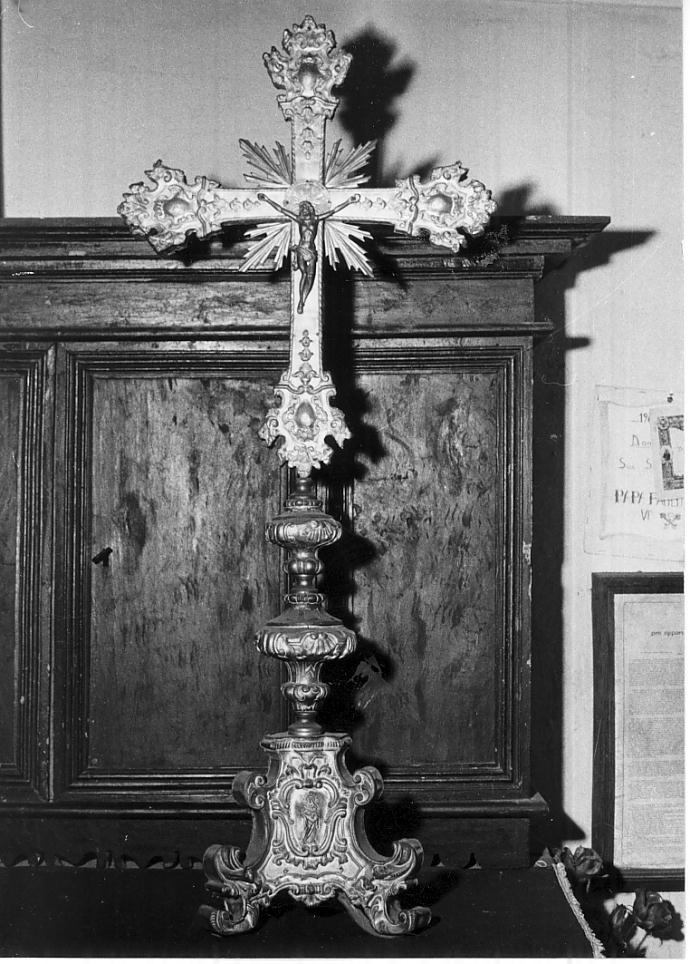 croce d'altare, opera isolata - ambito italiano (sec. XVIII)