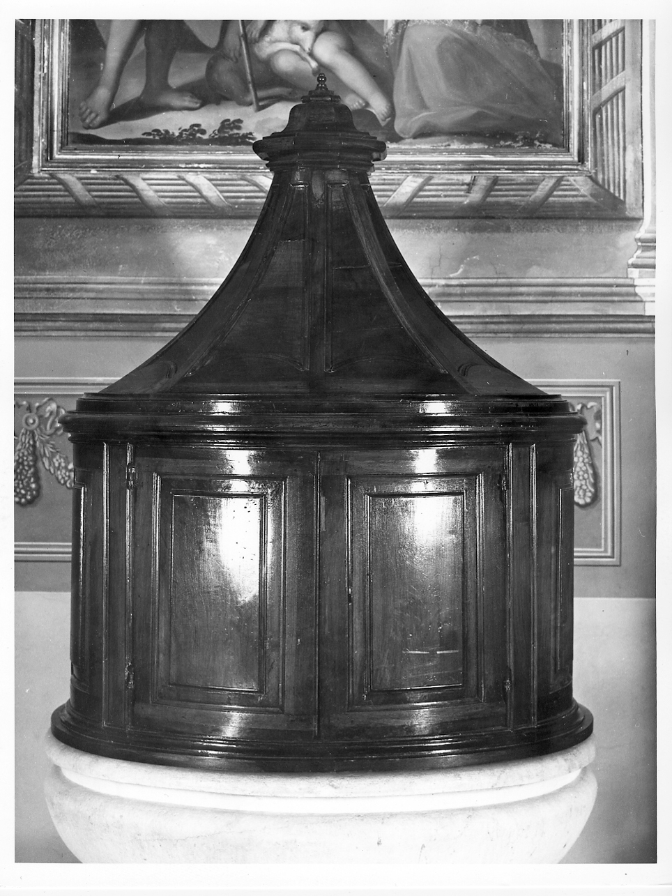 coperchio del fonte battesimale, opera isolata - ambito lombardo (seconda metà sec. XVIII)