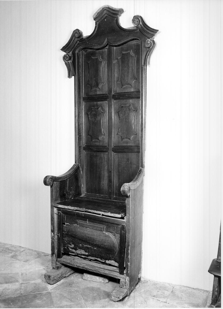 cattedra, elemento d'insieme - produzione mantovana (sec. XVIII)