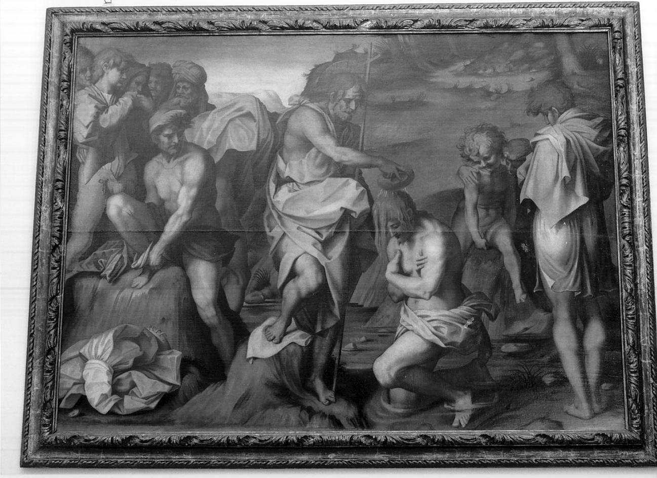 San Giovanni Battista battezza le folle (dipinto, elemento d'insieme) - ambito mantovano (sec. XVIII)