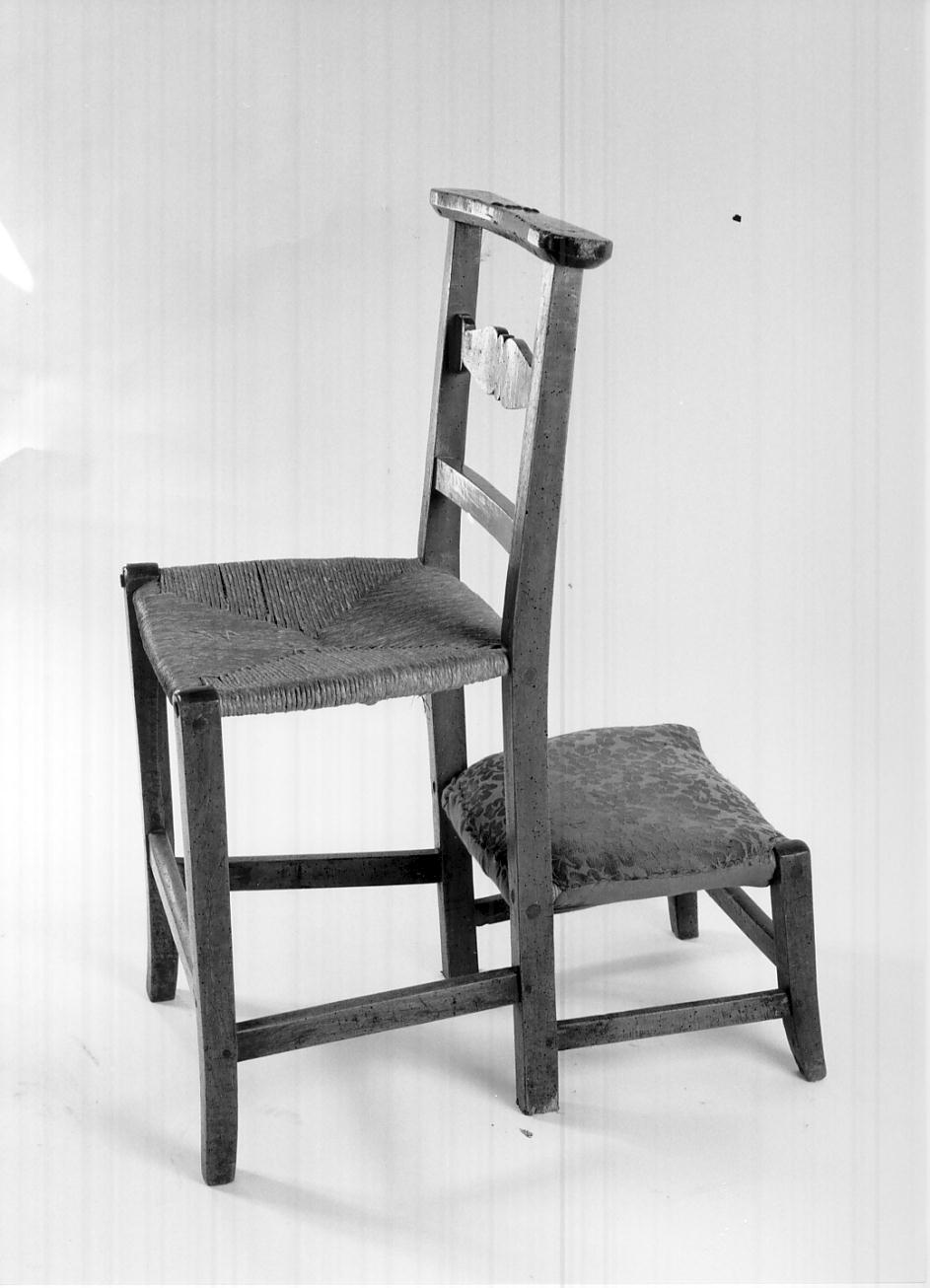 sedia-inginocchiatoio, opera isolata - produzione mantovana (metà sec. XIX)