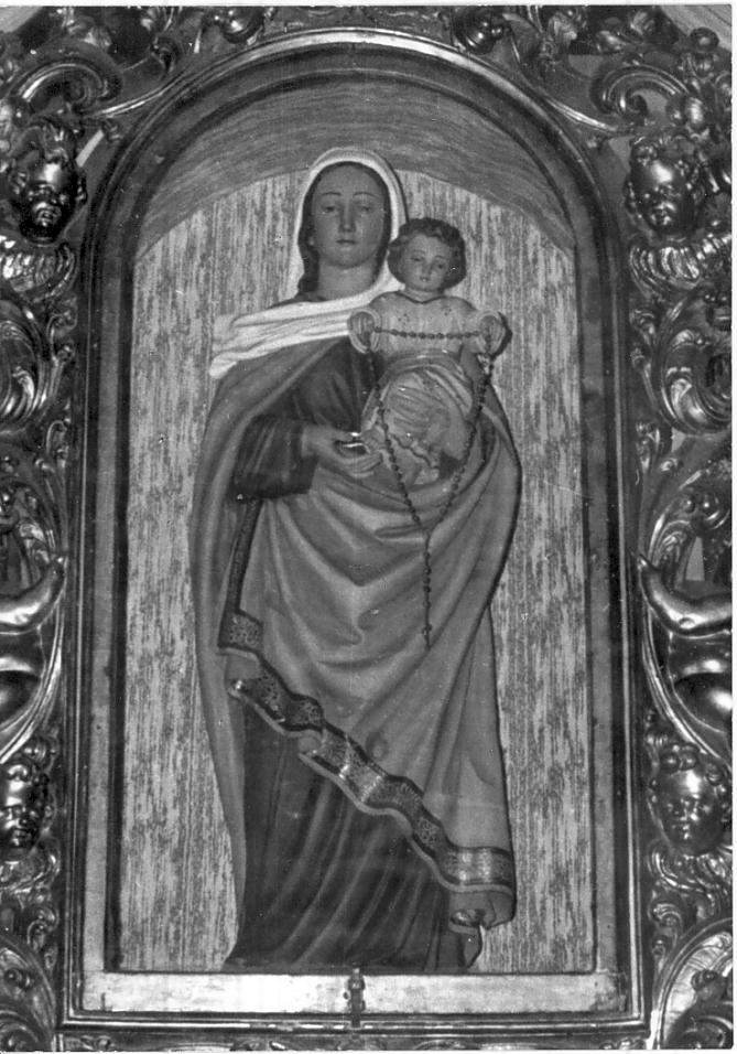 Madonna del Rosario con Bambino (statua, opera isolata) di Fantoni Francesco Donato (bottega) (sec. XVIII)