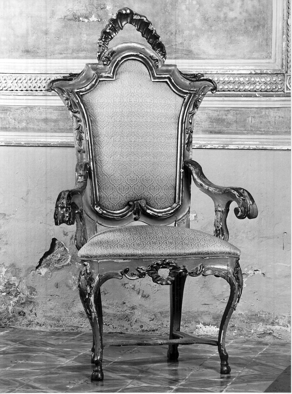 poltrona, opera isolata - ambito italiano (sec. XVIII)