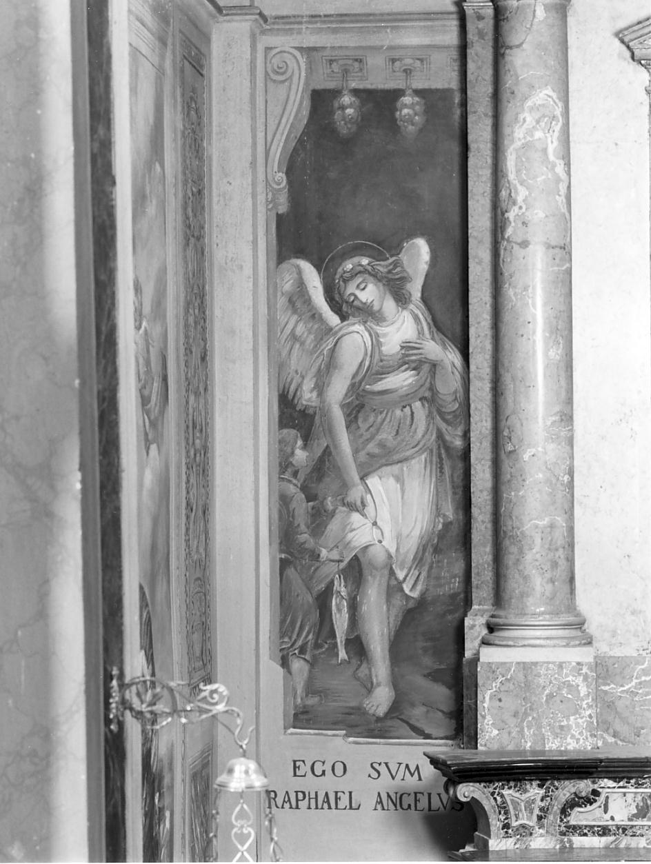 San Raffaele Arcangelo (dipinto, elemento d'insieme) di Benedini Ottorino, Barbiani Umberto detto Gucin (sec. XX)