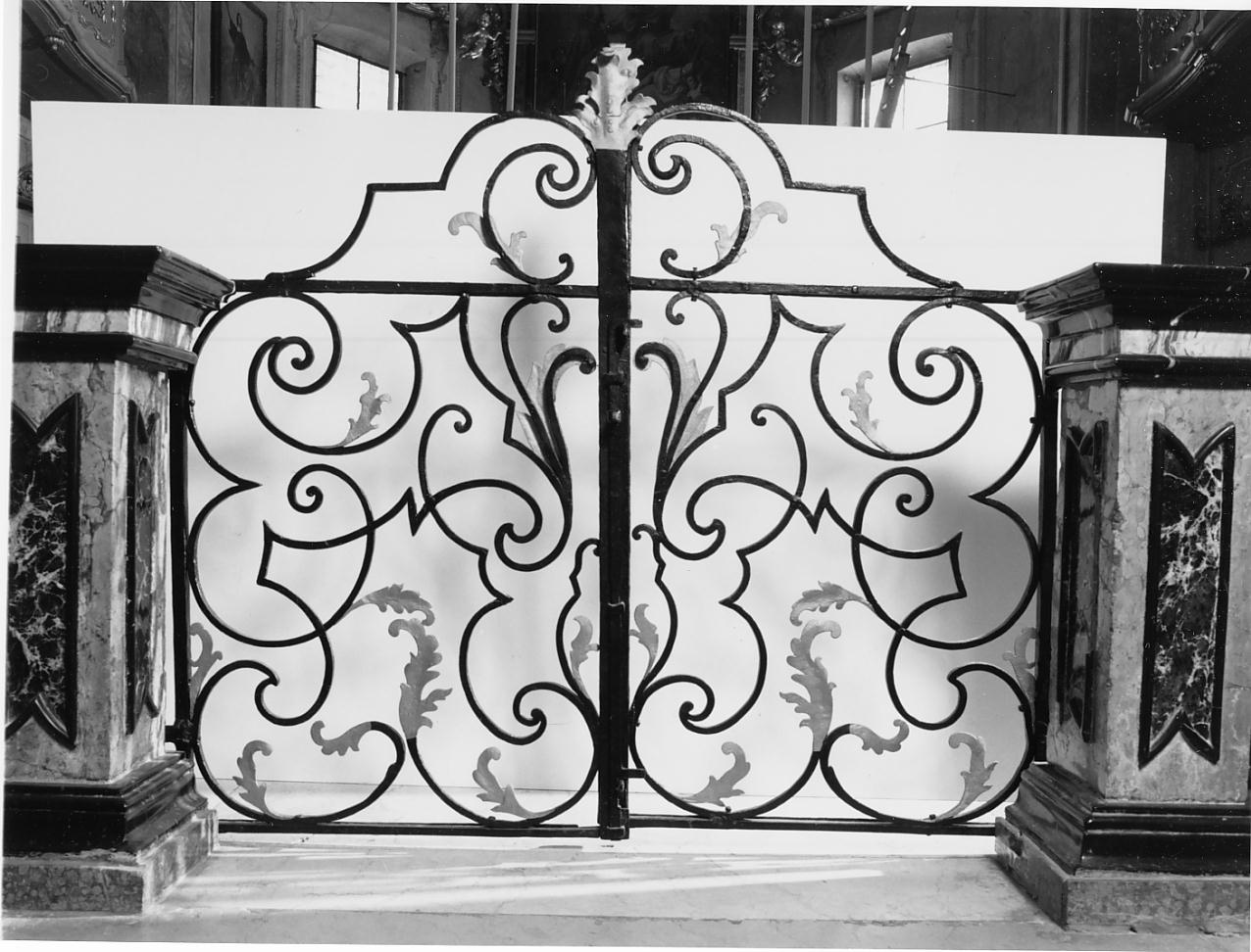 cancello di balaustrata, elemento d'insieme - manifattura cremonese (terzo quarto sec. XVIII)