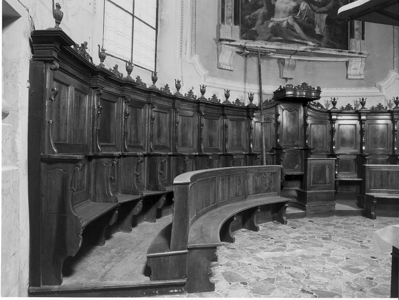 stalli del coro, opera isolata - manifattura cremonese (ultimo quarto sec. XVIII)