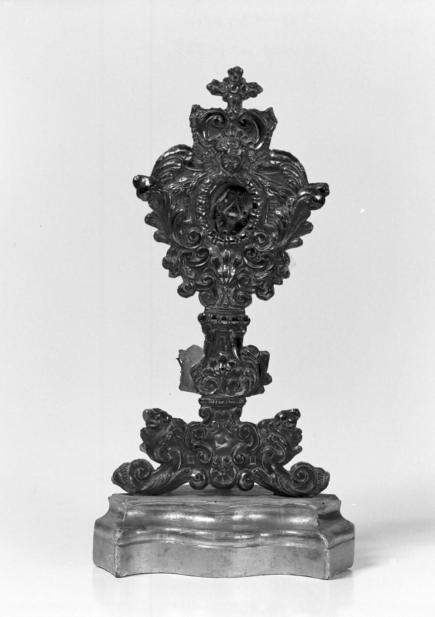 reliquiario - a ostensorio, opera isolata - manifattura lombarda (sec. XVIII)