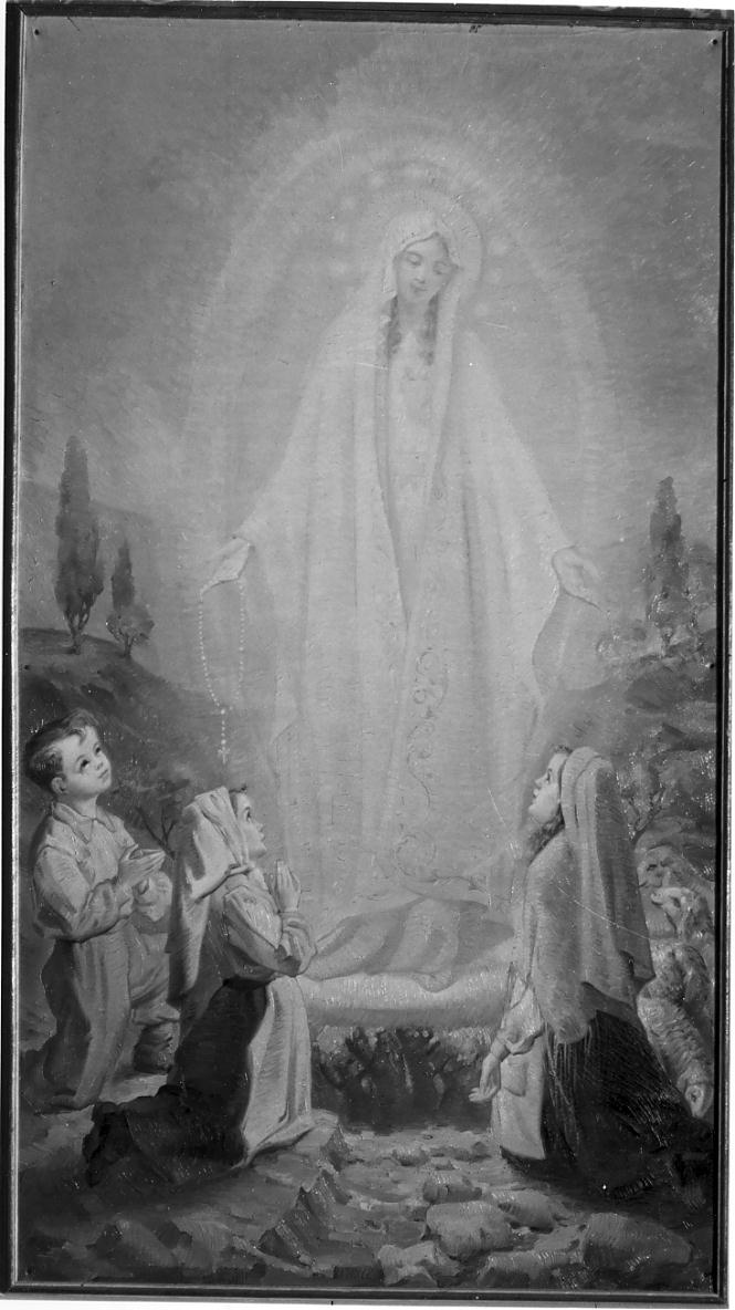 apparizione della Madonna (dipinto, ciclo) di Vezzoni Palmiro (secondo quarto sec. XX)
