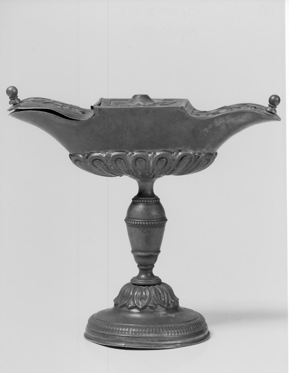 navicella portaincenso, opera isolata - manifattura lombarda (seconda metà sec. XIX)