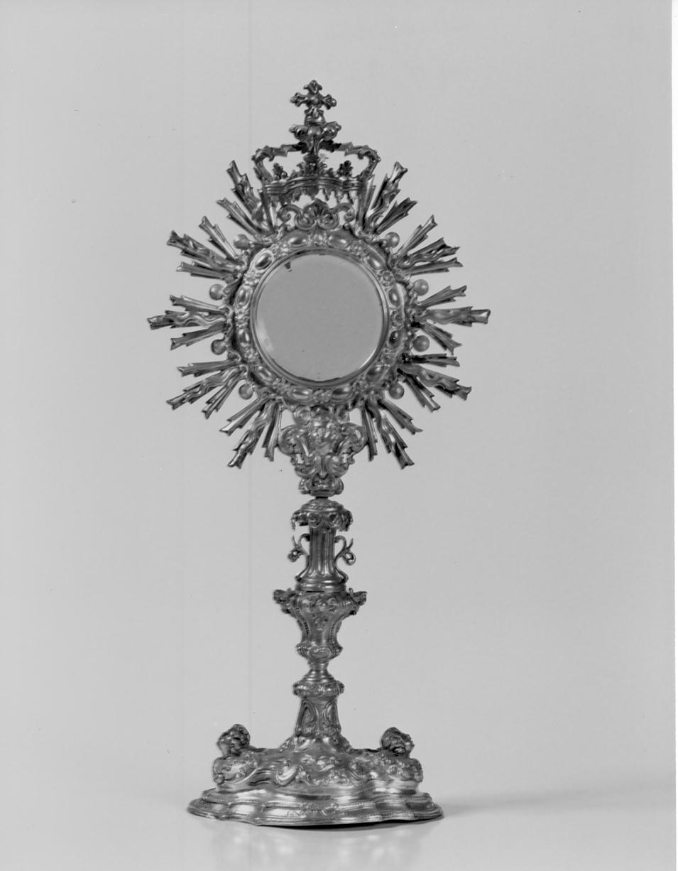 ostensorio - a raggiera, opera isolata - manifattura lombarda (sec. XIX)