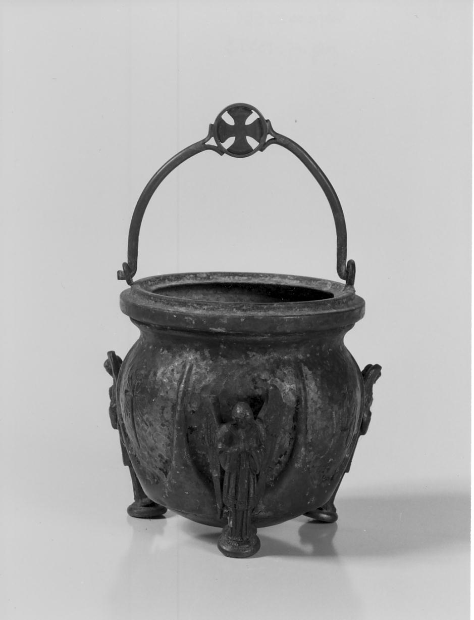 portasecchiello per l'acqua benedetta, opera isolata - manifattura lombarda (seconda metà sec. XIX)