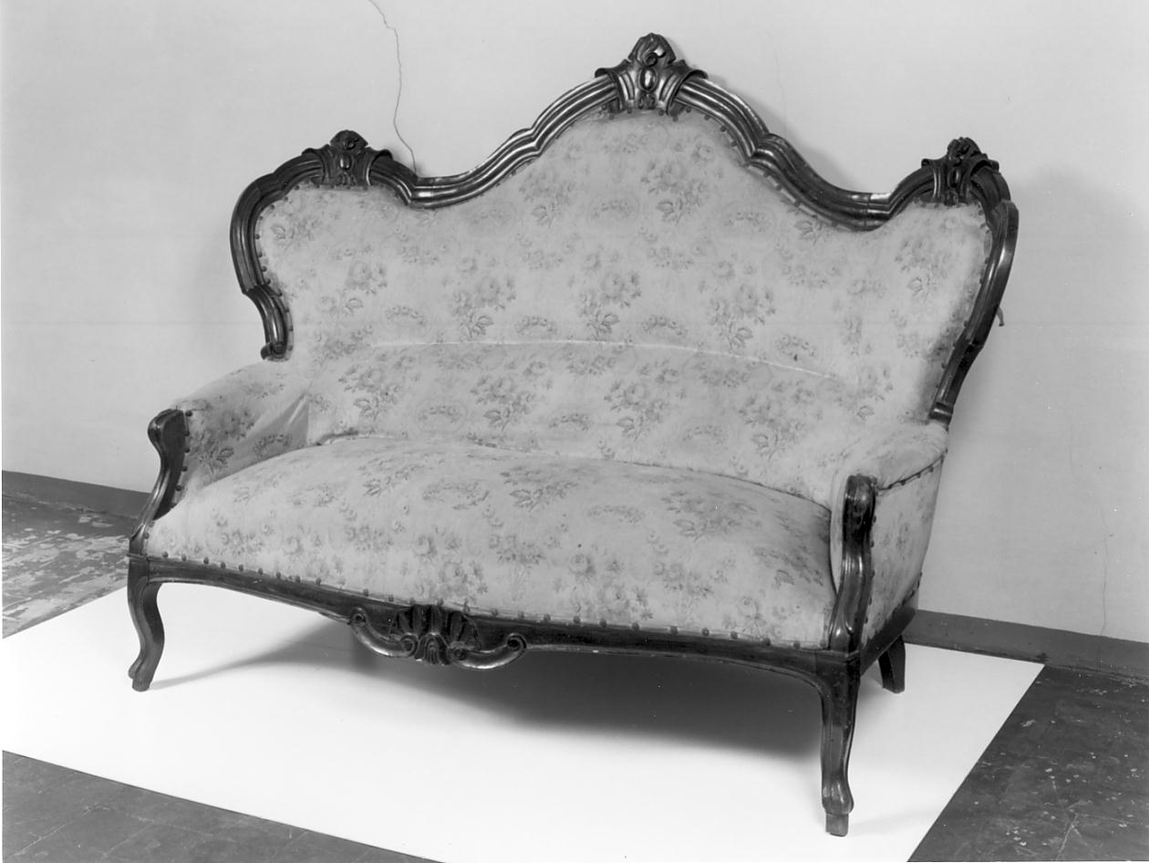 divano, elemento d'insieme - manifattura cremonese (seconda metà sec. XIX)