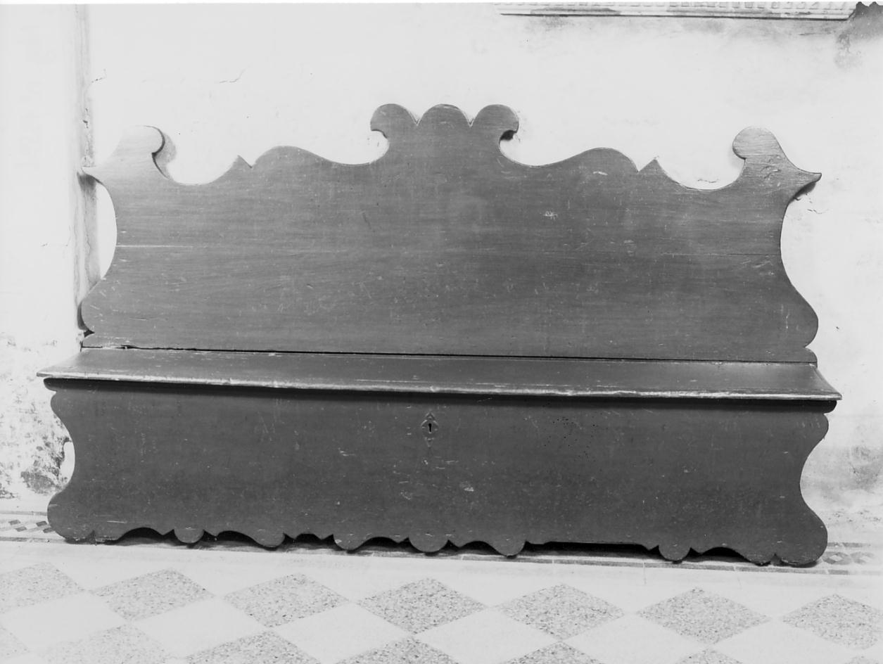 cassapanca, opera isolata - manifattura cremonese (seconda metà sec. XVIII)