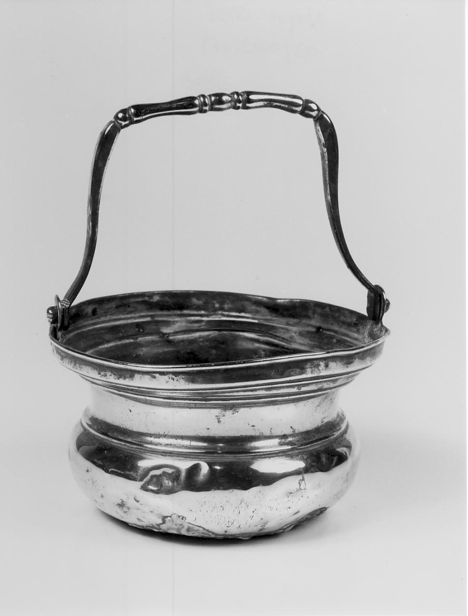 secchiello per l'acqua benedetta, opera isolata - manifattura lombarda (sec. XIX)