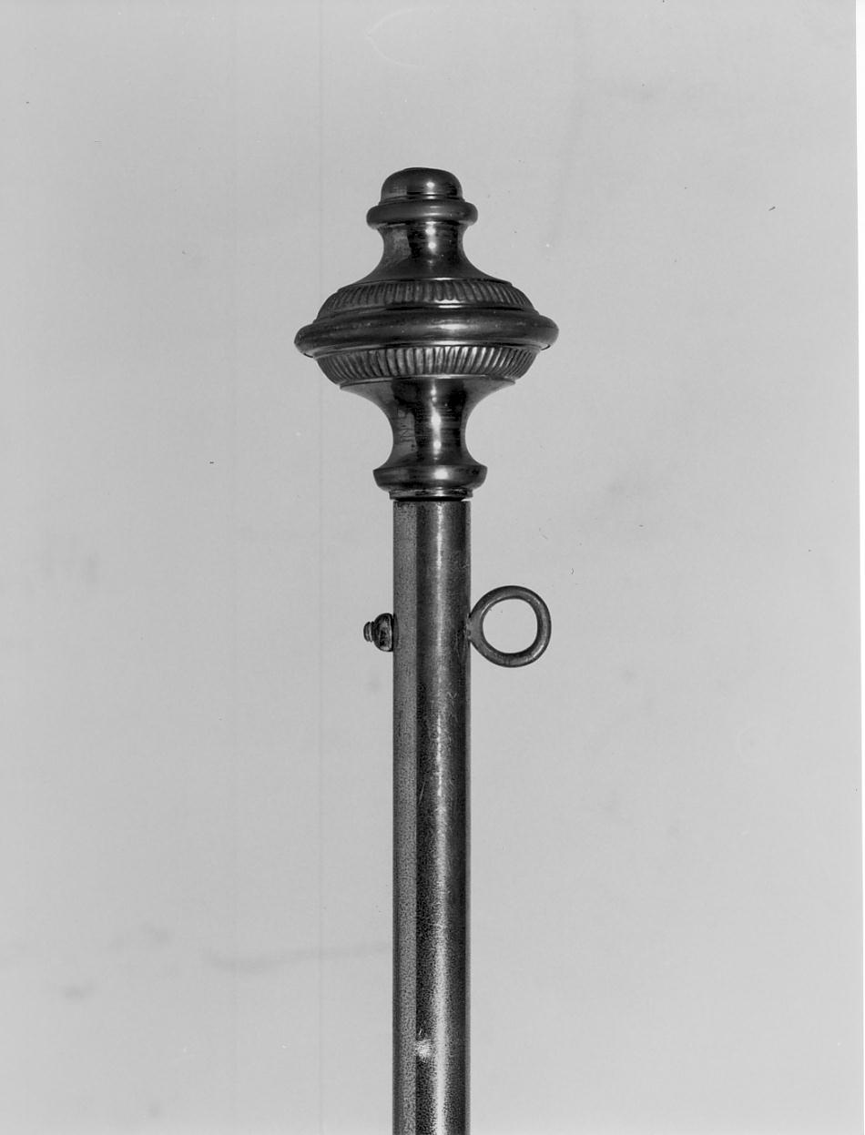 asta di baldacchino processionale, serie - manifattura cremonese (seconda metà sec. XIX)