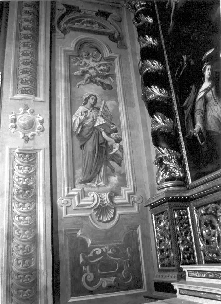Santa Cecilia/ Sant'Agnese (dipinto, coppia) di Cominelli Angelo (secc. XIX/ XX)