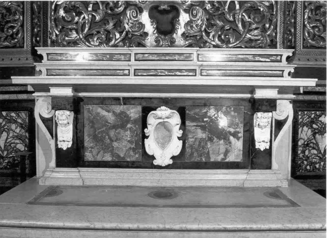 mensa d'altare, elemento d'insieme - ambito bresciano (seconda metà sec. XVII)