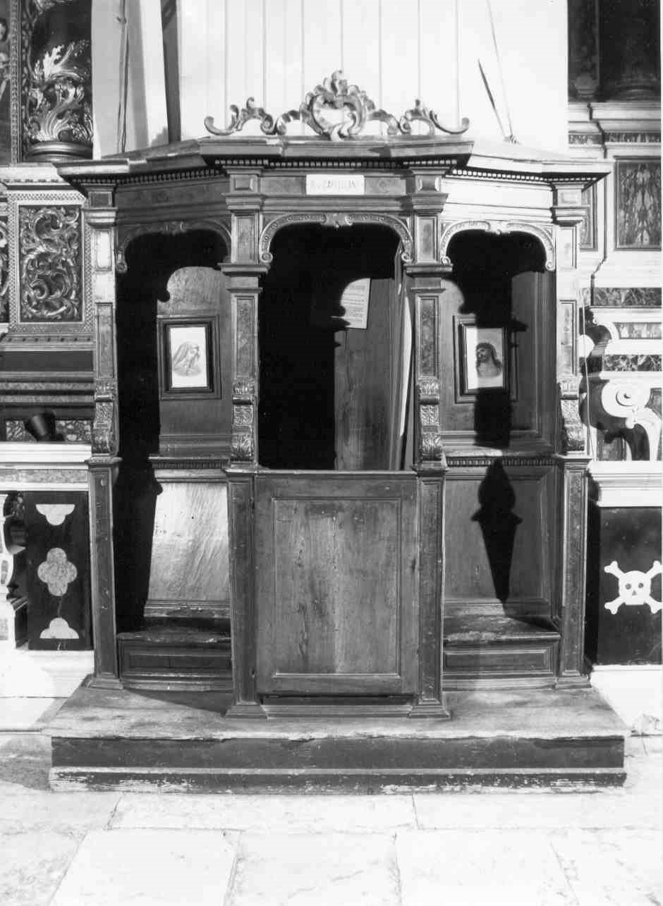 confessionale, opera isolata - ambito bresciano (prima metà sec. XIX)