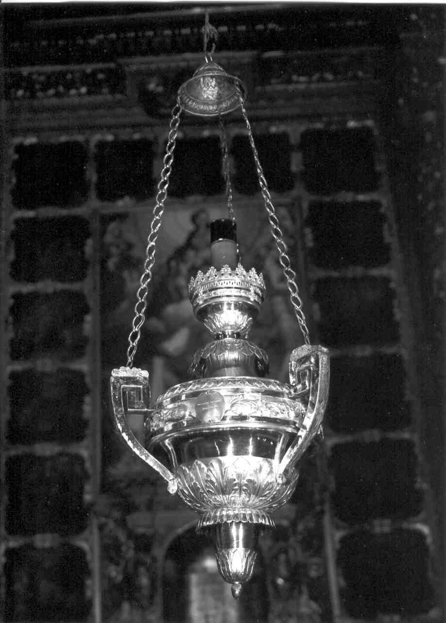 lampada pensile, opera isolata di Gualla Pietro (sec. XIX)