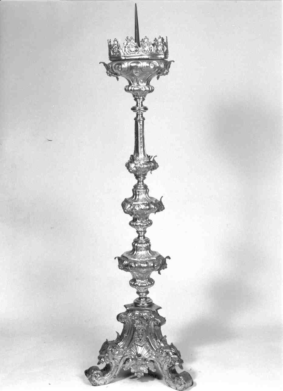 candeliere, serie - bottega bresciana (seconda metà sec. XVIII)