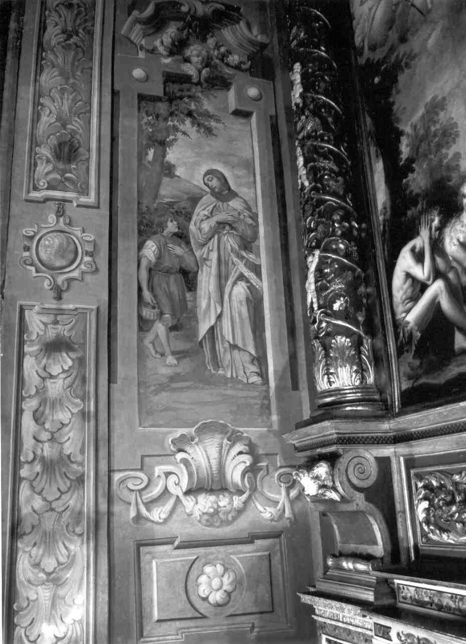 apparizione della Madonna a Lourdes/ apparizione della Madonna a Paitone (dipinto, elemento d'insieme) di Cominelli Angelo (secc. XIX/ XX)