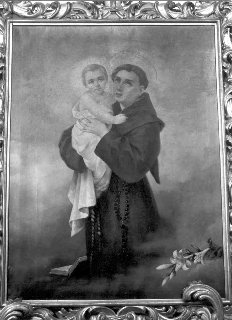 Sant'Antonio da Padova (dipinto, elemento d'insieme) di Galperti Roberto (secc. XIX/ XX)