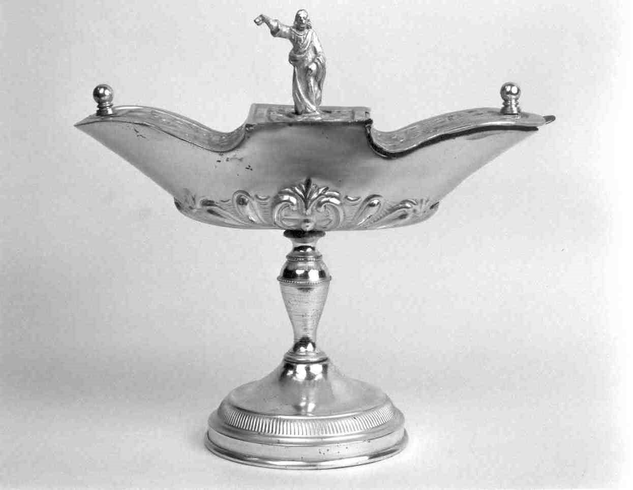 navicella portaincenso, opera isolata - ambito lombardo (seconda metà sec. XIX)