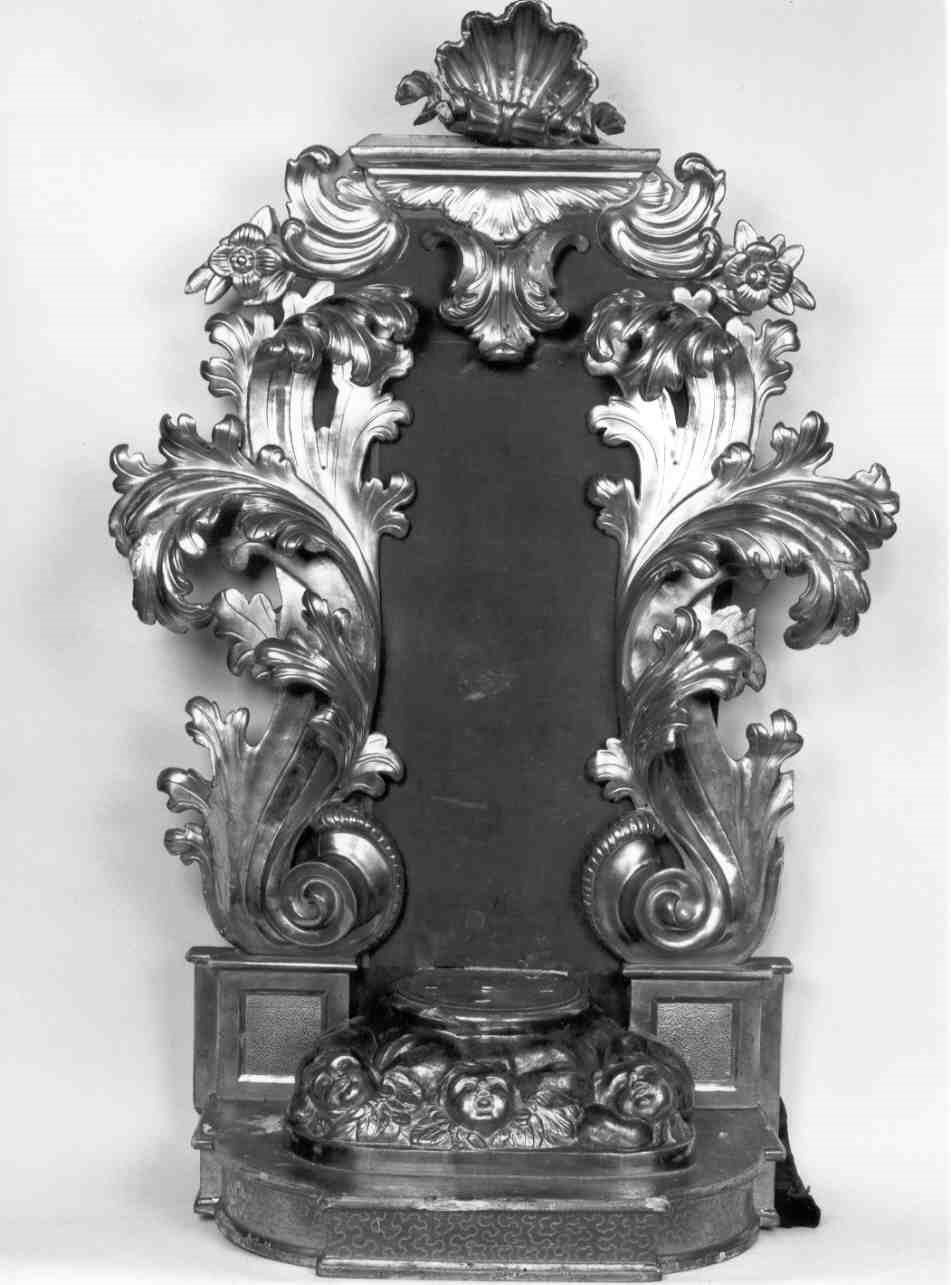 tronetto per esposizione eucaristica, opera isolata - bottega bresciana (fine/inizio secc. XVIII/ XIX)