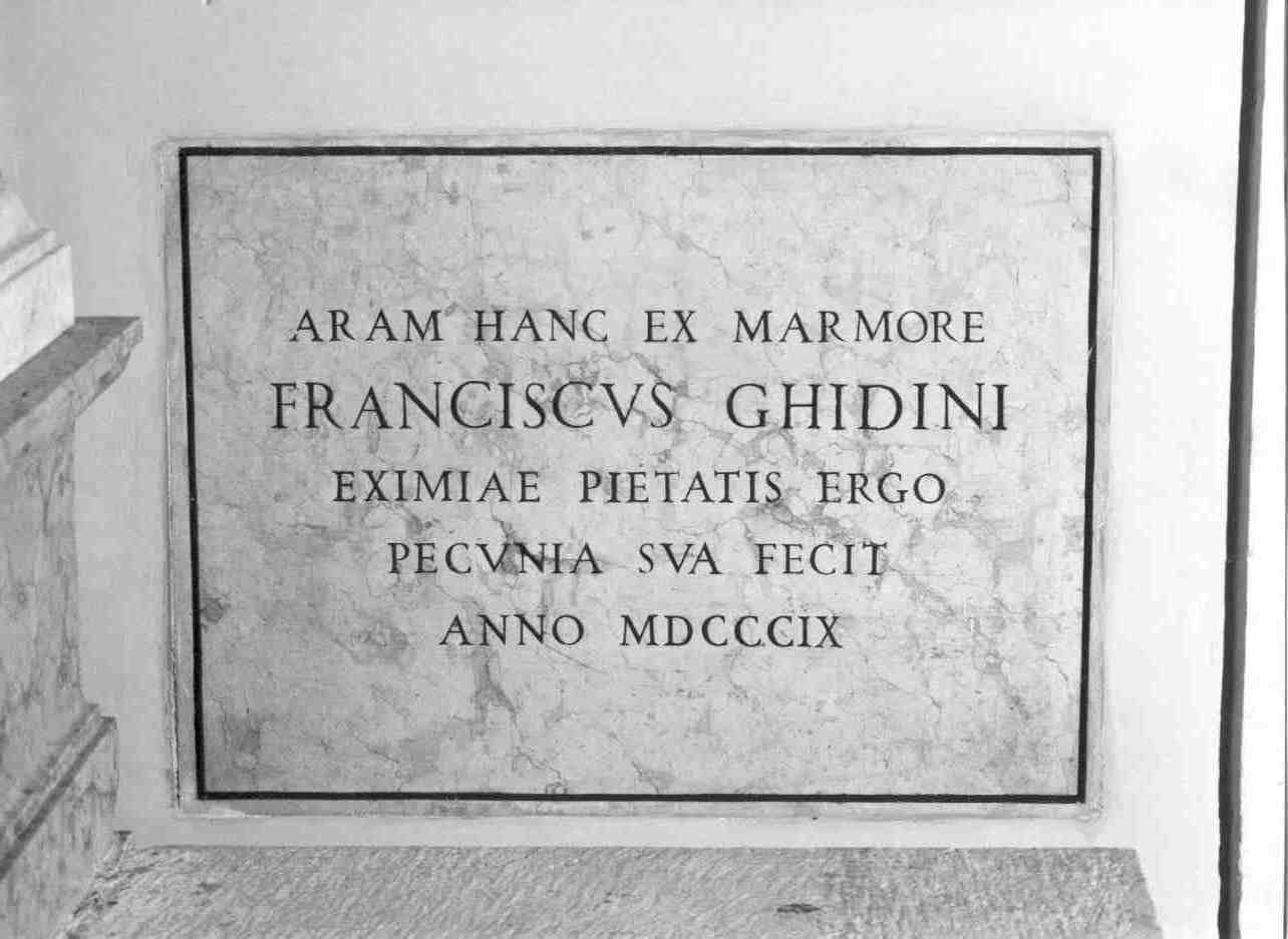 lapide commemorativa, opera isolata - bottega mantovana (sec. XIX)