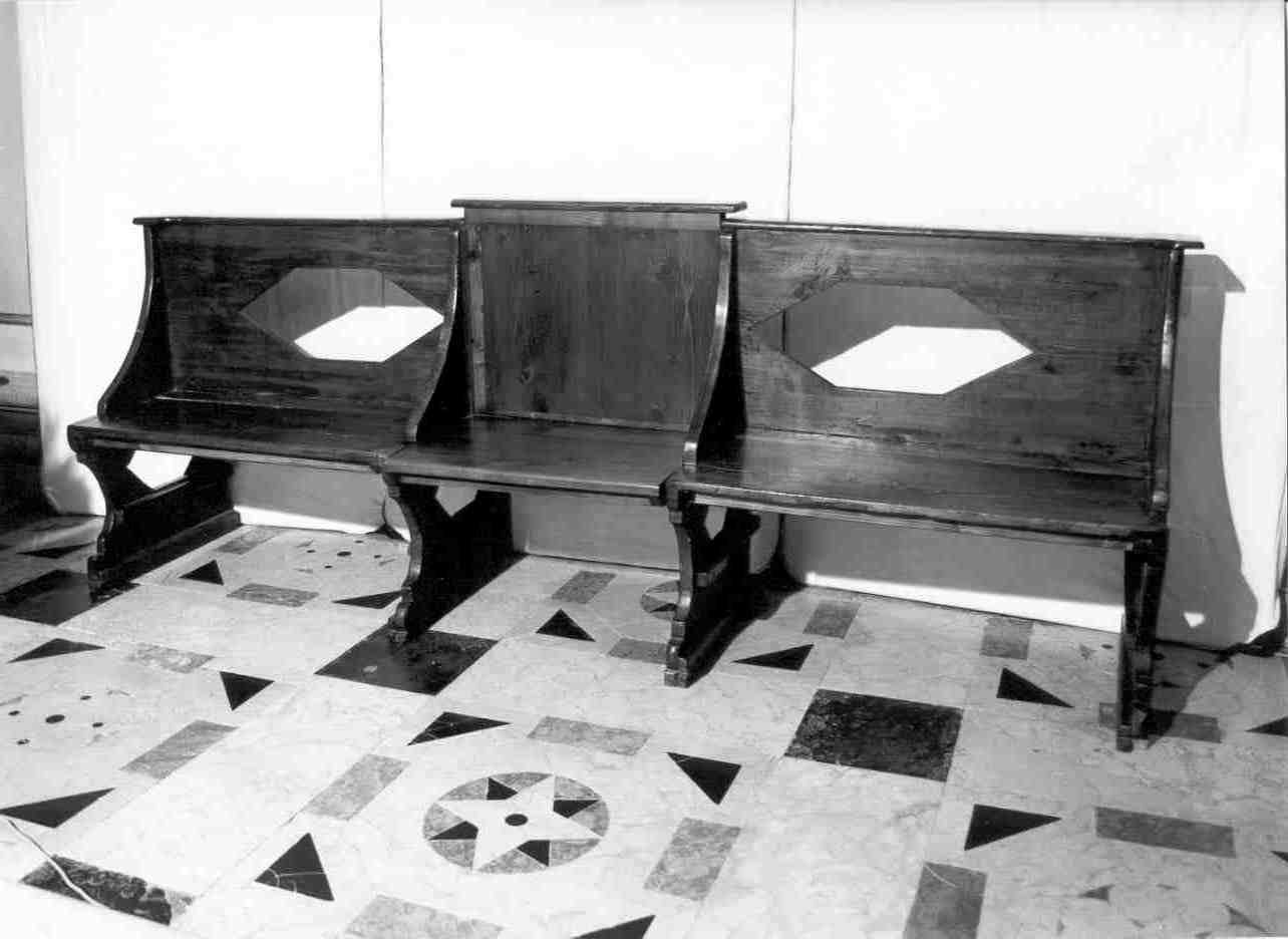 banco da chiesa, serie - ambito mantovano (metà sec. XX)