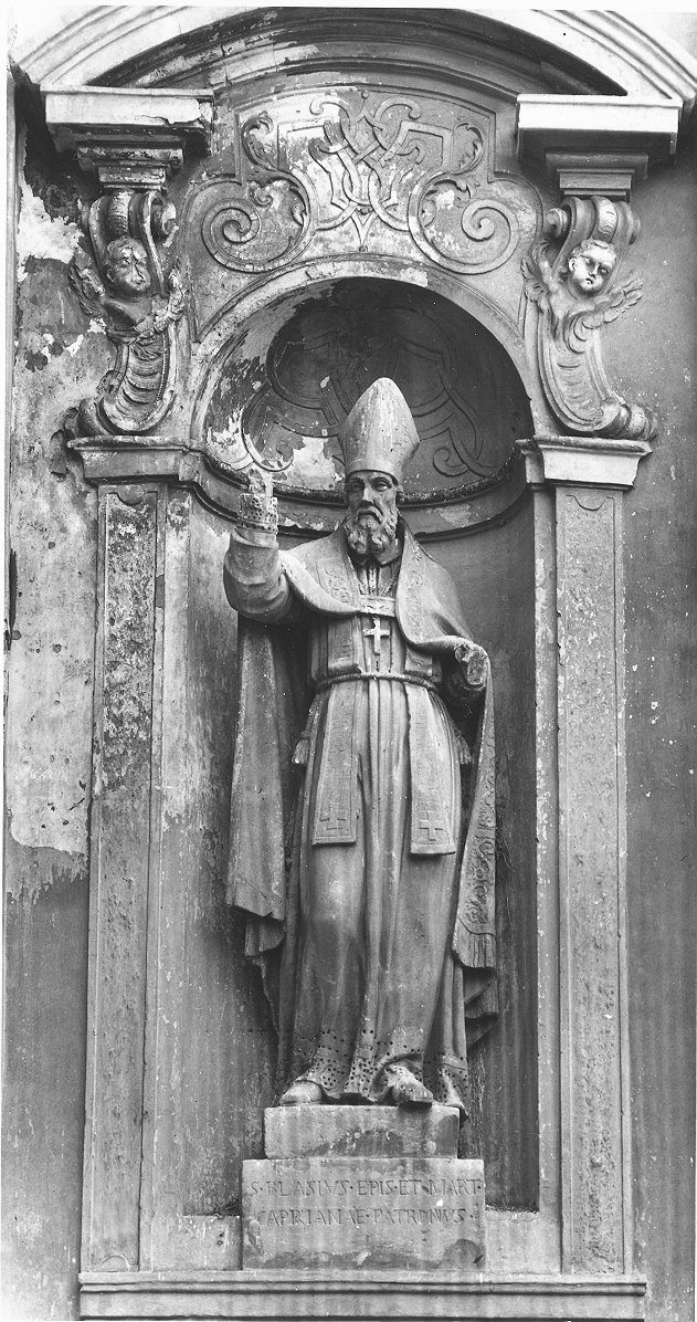 Sant'Anselmo (scultura, coppia) di Spazzi Antonio (sec. XIX)