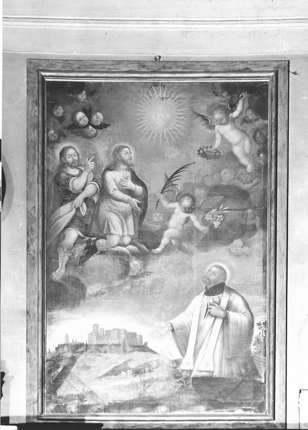 San Francesco Saverio e i Santi Angelo e Alessandro (dipinto, opera isolata) di Lancetti Pietro (sec. XVII)