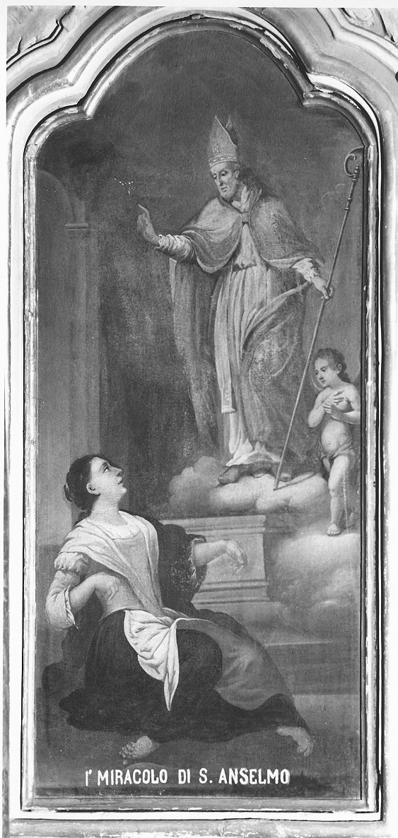 primo miracolo di Sant'Anselmo (dipinto, opera isolata) - ambito Italia settentrionale (terzo quarto sec. XVIII)