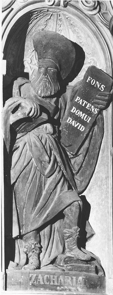 Zaccaria, Gioele, Geremia, Isaia, Malachia, Ezechiele e Osea (scultura, serie) - ambito italiano (prima metà sec. XVIII)