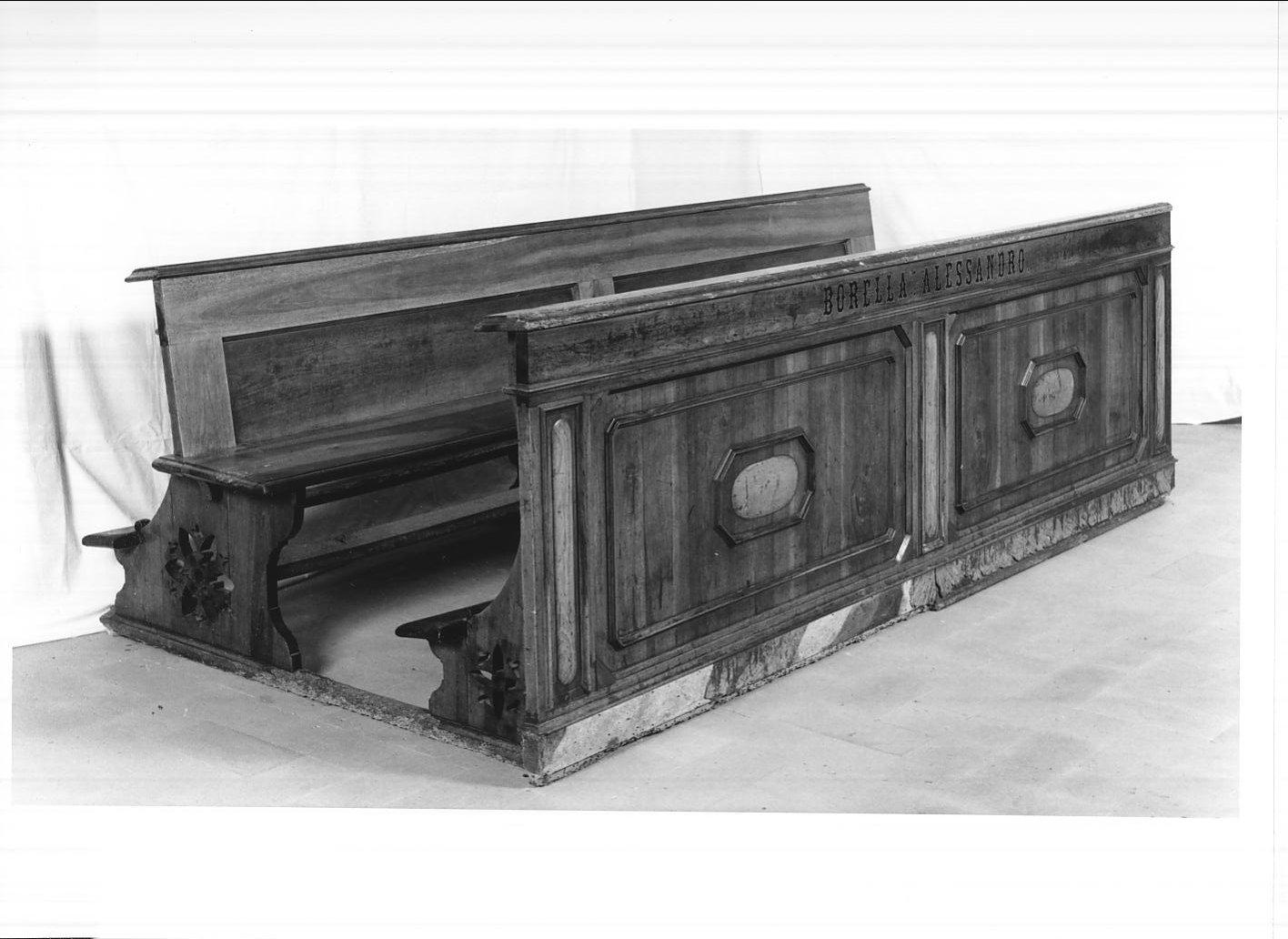 banco da chiesa, serie - ambito cremonese (sec. XIX)