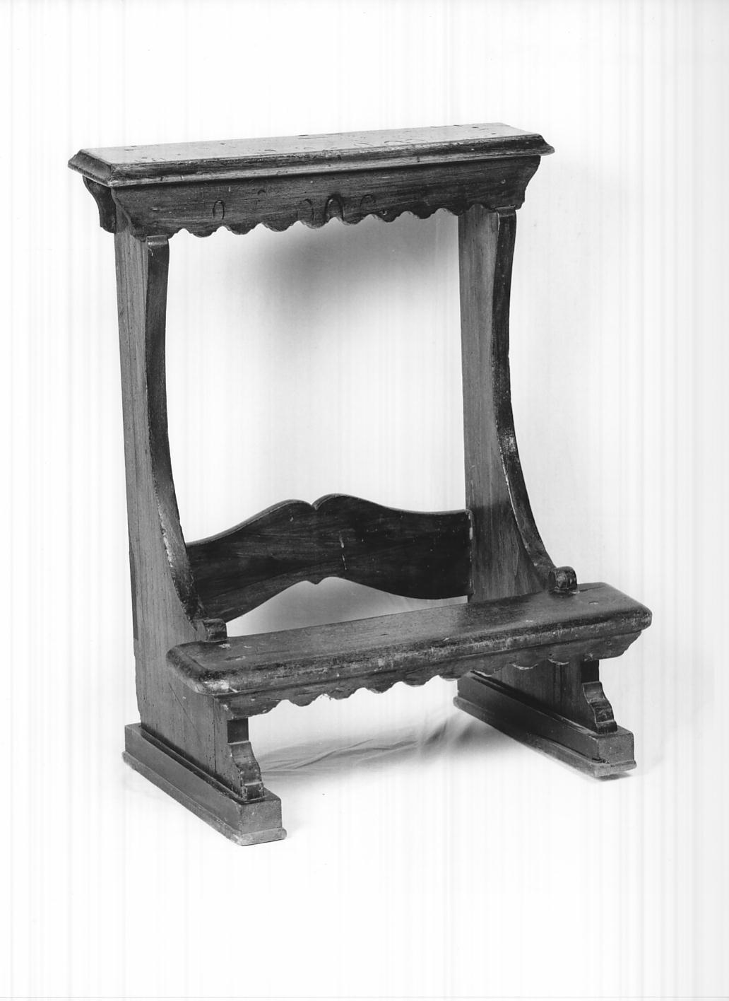 inginocchiatoio, serie - ambito cremonese (seconda metà sec. XIX)