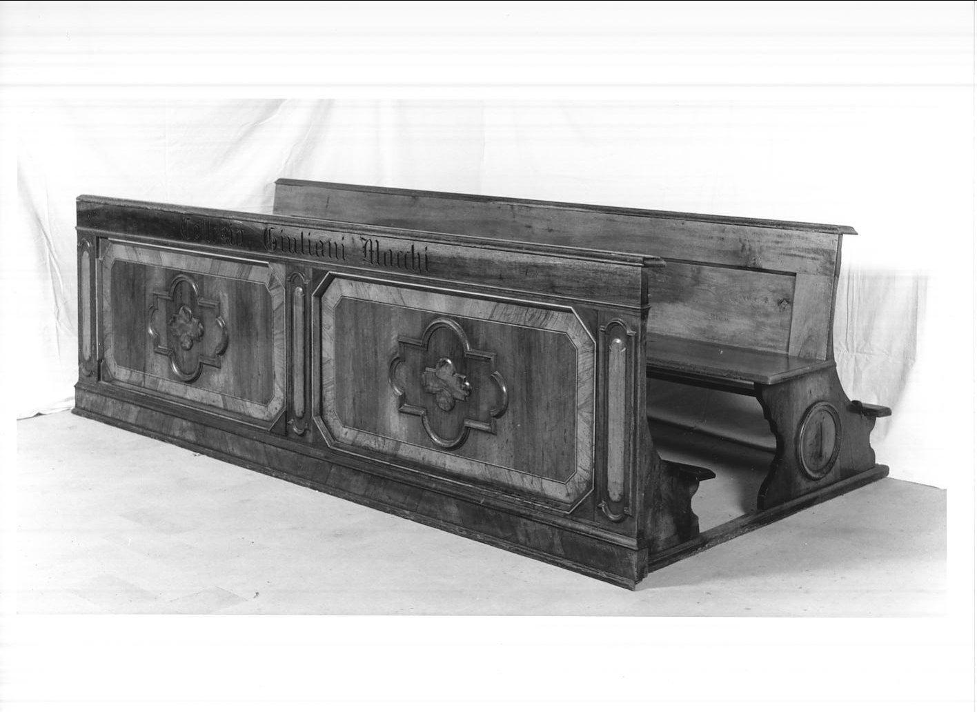 banco da chiesa, serie - ambito cremonese (sec. XIX)