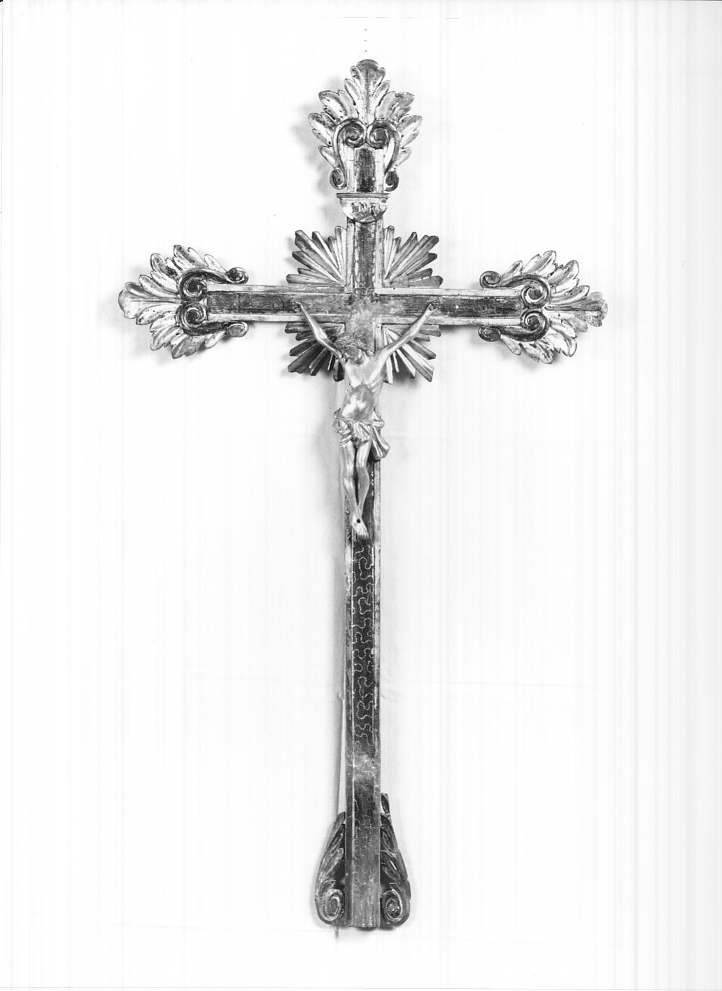croce processionale, opera isolata - bottega cremonese (seconda metà sec. XVIII)