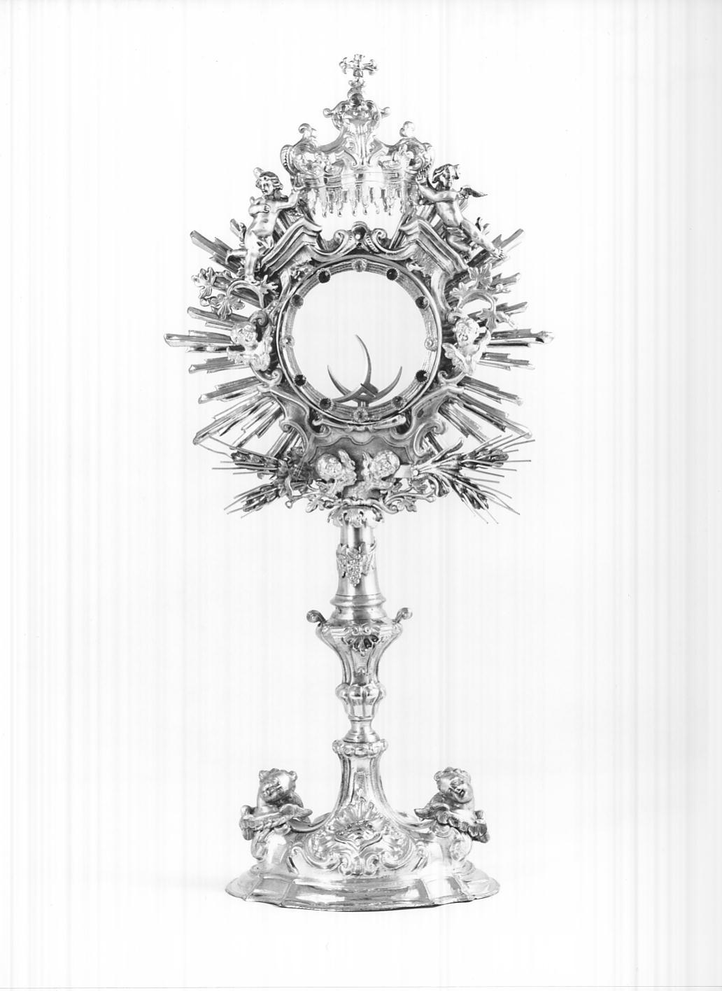 ostensorio - a raggiera, opera isolata - produzione milanese (sec. XIX)
