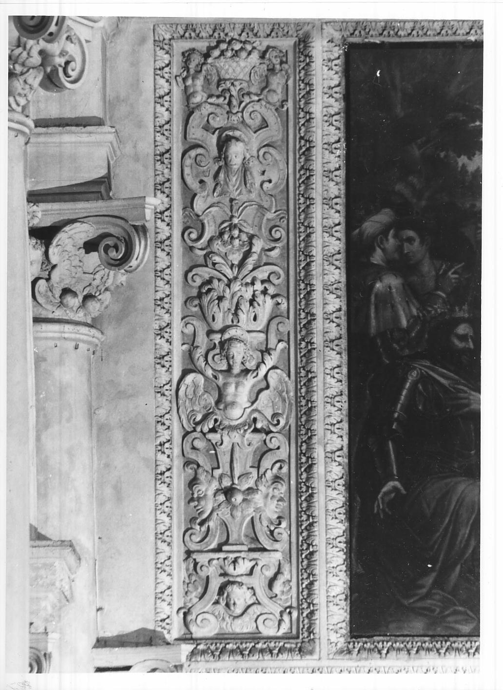 cornice architettonica, elemento d'insieme - ambito bresciano (sec. XVII)