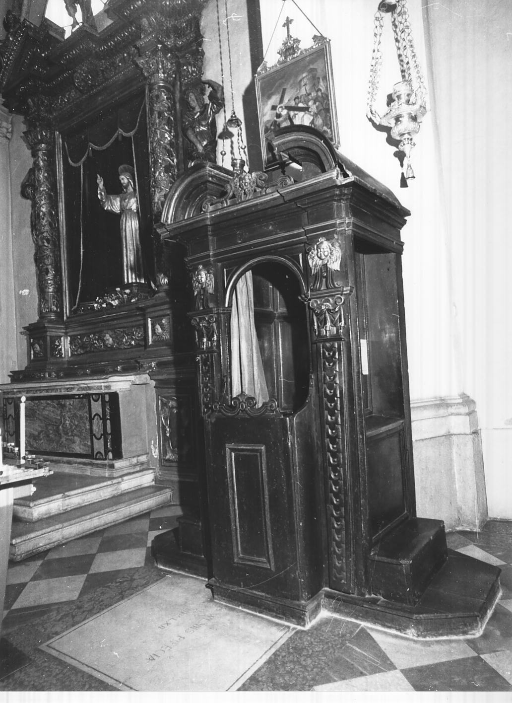 confessionale, serie - ambito bresciano (seconda metà sec. XVII)