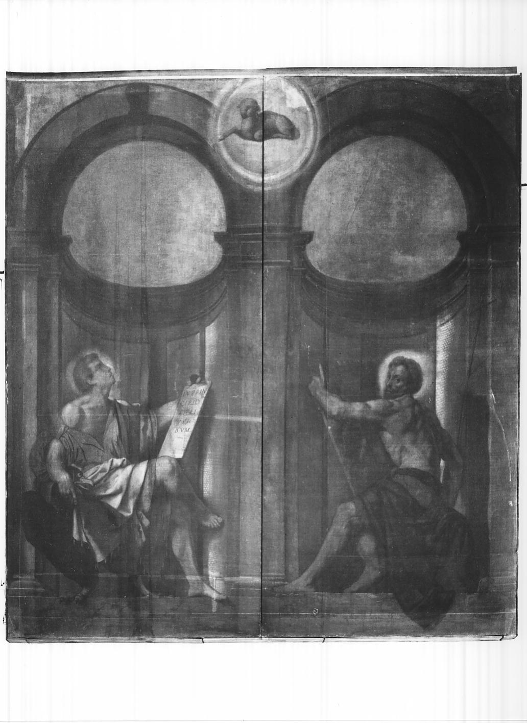 San Giovanni Evangelista (anta d'organo, elemento d'insieme) di Moretto (sec. XVI)