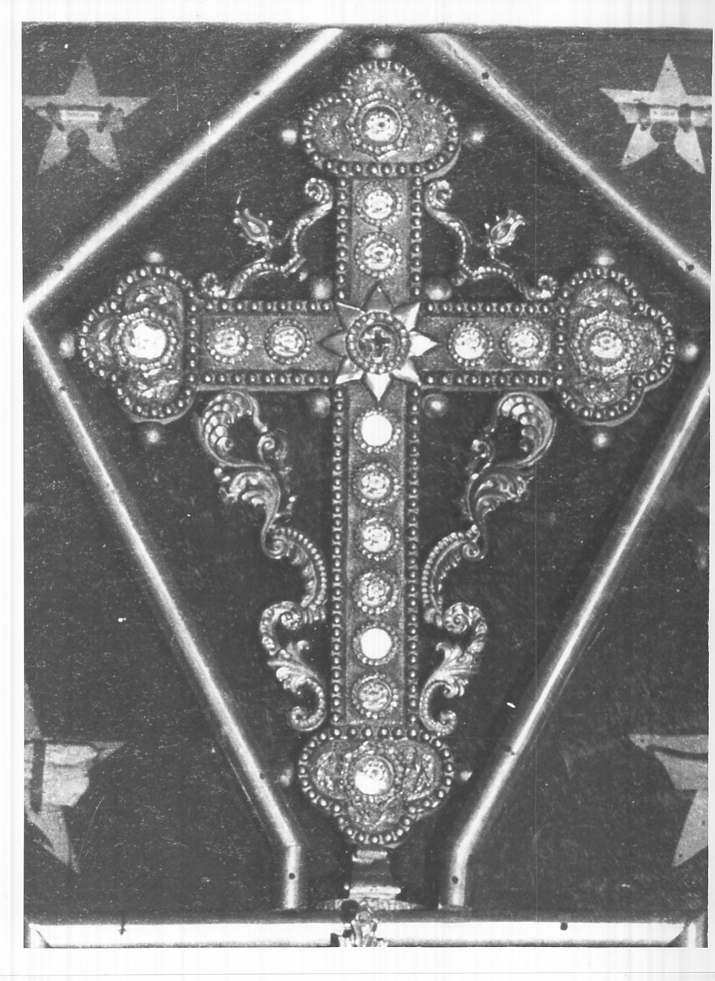 reliquiario - a croce, opera isolata - ambito bresciano (seconda metà sec. XVII)